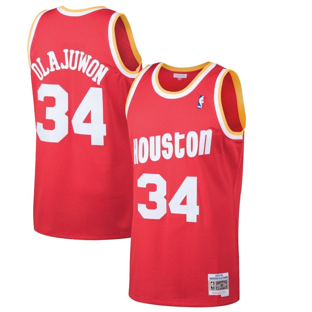 Hakeem Olajuwon Houston Rockets 1993/94 Hardwood Classics Swingman Jersey Red - Mitchell & Ness outlet