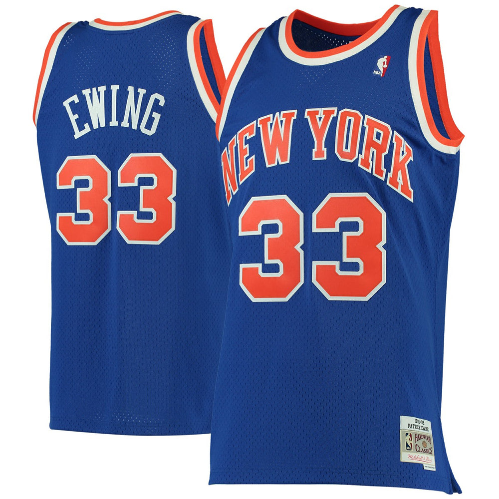 Patrick Ewing New York Knicks 1991/92 Hardwood Classics Swingman Jersey Blue - Mitchell & Ness