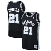 Tim Duncan San Antonio Spurs 1998/99 Hardwood Classics Swingman Jersey Black - Mitchell & Ness