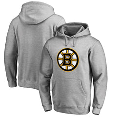 Boston Bruins Primary Logo Pullover Hoodie II - Heather Gray | US 2770644
