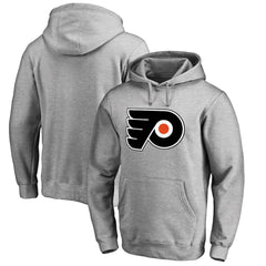 Philadelphia Flyers Primary Team Logo Fleece Fitted Pullover Hoodie - Heather Gray | US 2770655