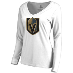 Vegas Golden Knights Women's Primary Team Logo Long Sleeve T-Shirt - White | US 2778153