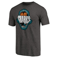 San Jose Sharks Hometown Collection Chomp Tri-Blend T-Shirt - Black | US 2780752