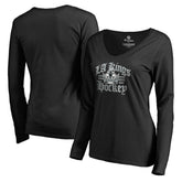 Los Angeles Kings Women's Hometown Collection The Crown Long Sleeve T-Shirt - Black | US 2780757