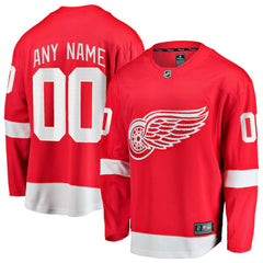 Detroit Red Wings Fanatics Home Breakaway Custom Jersey - Red | US 2791497
