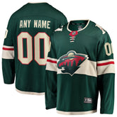 Minnesota Wild Fanatics Home Breakaway Custom Jersey - Green | US 2791501