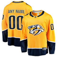 Nashville Predators Fanatics Home Breakaway Custom Jersey - Gold | US 2791503
