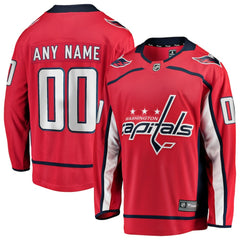 Washington Capitals Fanatics Home Breakaway Custom Jersey - Red | US 2791516