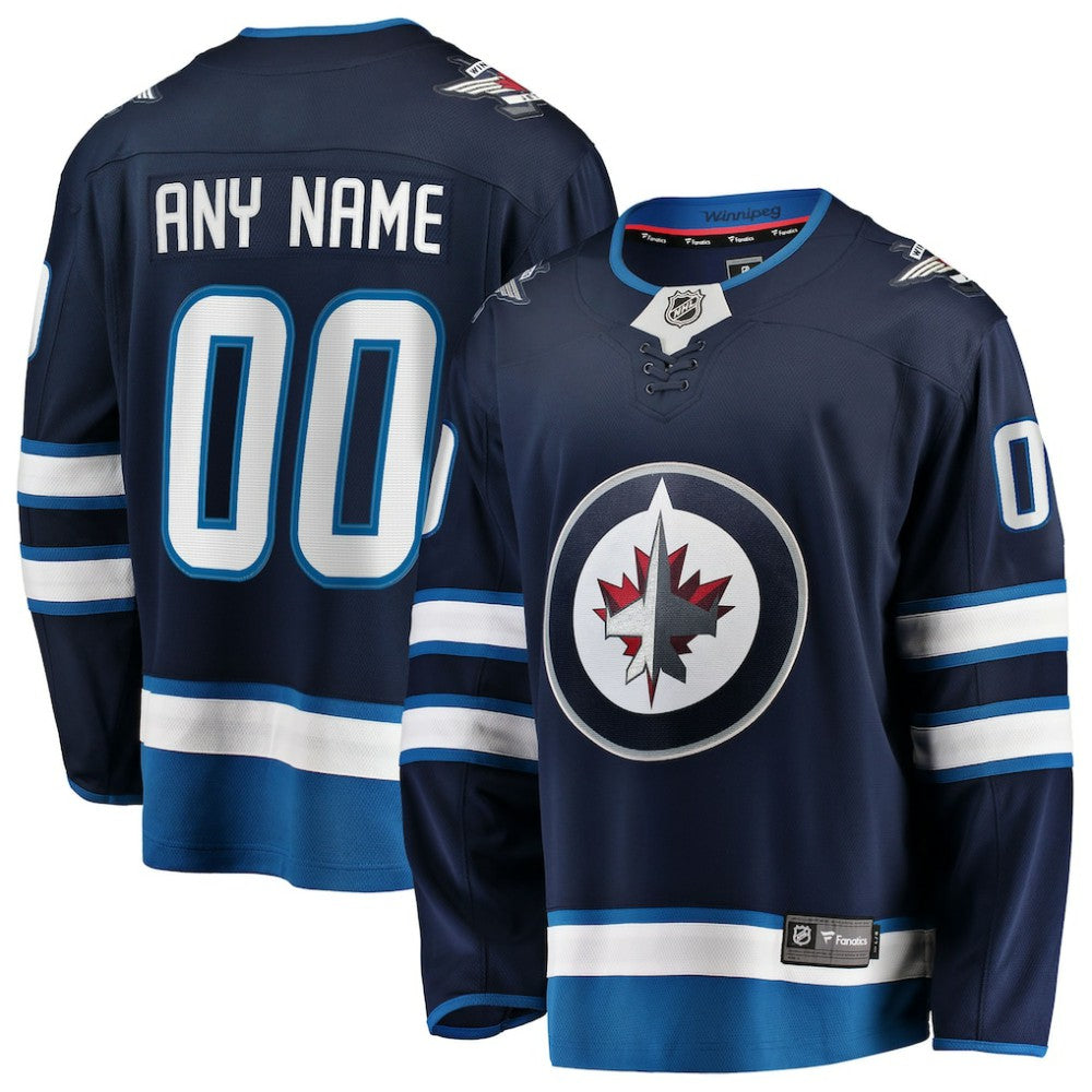 Winnipeg Jets Fanatics Home Breakaway Custom Jersey - Blue | US 2791517