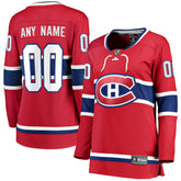 Montreal Canadiens Fanatics Women's Home Breakaway Custom Jersey - Red | US 2793377
