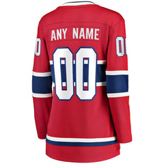 Montreal Canadiens Fanatics Women's Home Breakaway Custom Jersey - Red | US 2793377