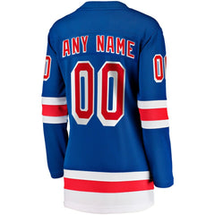New York Rangers Fanatics Women's Home Breakaway Custom Jersey - Blue | US 2793380