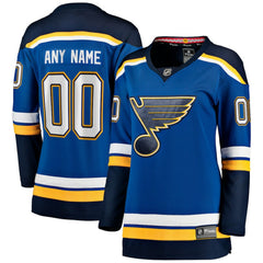 St. Louis Blues Fanatics Women's Home Breakaway Custom Jersey - Blue | US 2793383