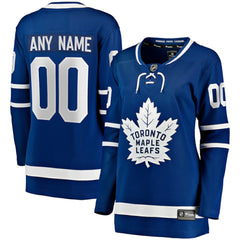 Toronto Maple Leafs Fanatics Women's Home Breakaway Custom Jersey - Blue | US 2793385