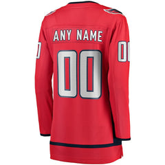 Washington Capitals Fanatics Women's Home Breakaway Custom Jersey - Red | US 2793388