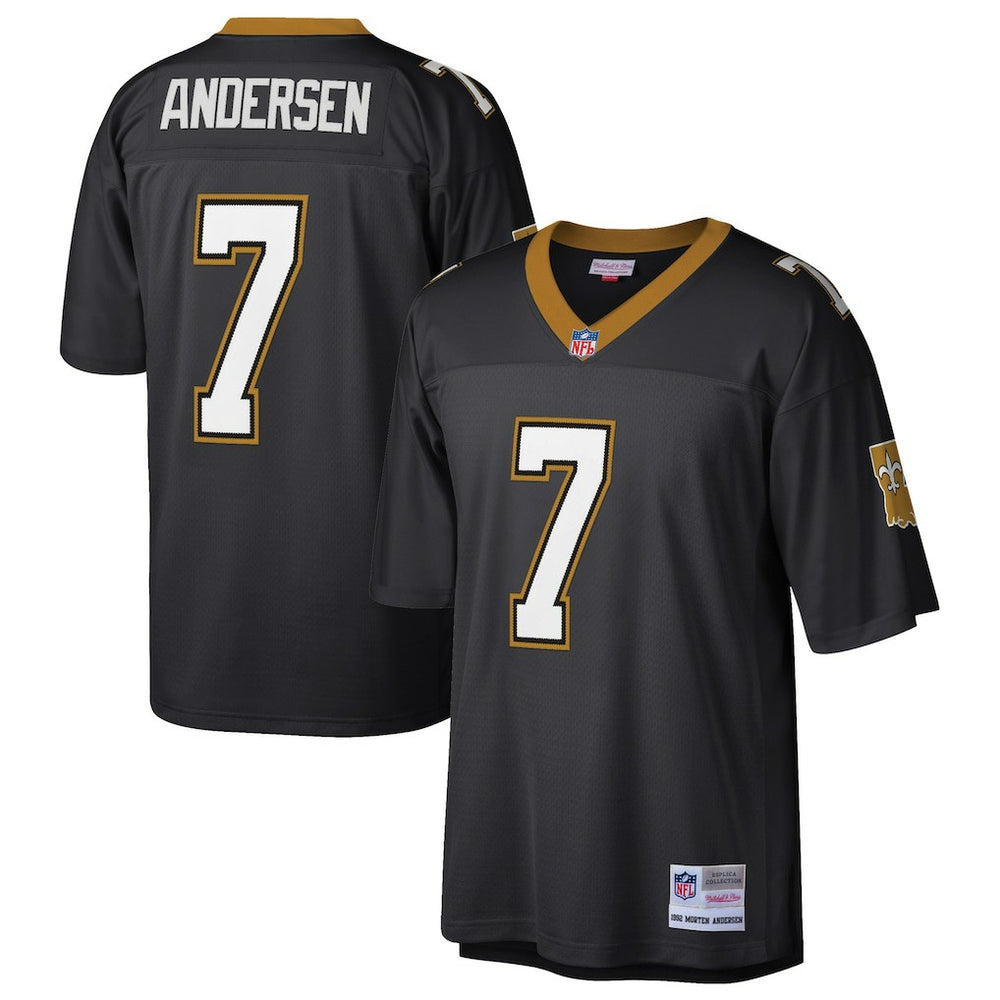 Morten Andersen New Orleans Saints Retired Player Legacy Replica Jersey - Black Jerseys