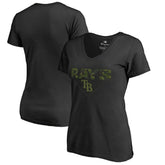Tampa Bay Rays Women's Camo T-Shirt - Black T-shirts