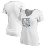 Vegas Golden Knights Women's Whiteout V-Neck T-Shirt - White | US 2799839