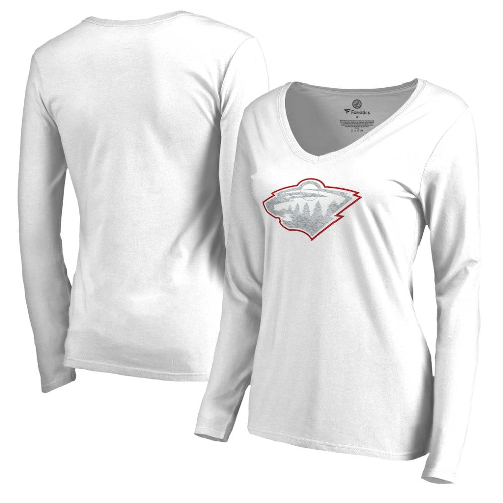 Minnesota Wild Women's White Out Long Sleeve T-Shirt - White | US 2799843