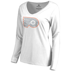 Philadelphia Flyers Women's White Out Long Sleeve T-Shirt - White | US 2799846