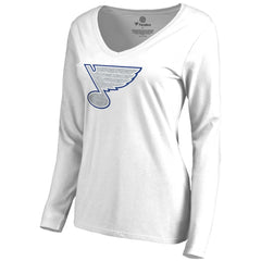 St. Louis Blues Women's White Out Long Sleeve T-Shirt - White | US 2799849