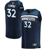 Karl-Anthony Towns Minnesota Timberwolves Fast Break Replica Jersey Navy Icon Edition - Fanatics