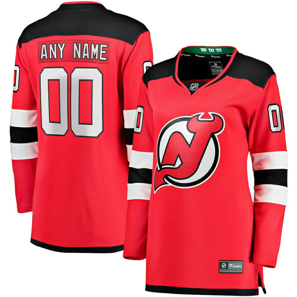 New Jersey Devils Fanatics Women's Home Breakaway Custom Jersey - Red | US 2802555