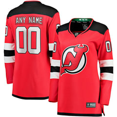 New Jersey Devils Fanatics Women's Home Breakaway Custom Jersey - Red | US 2802555