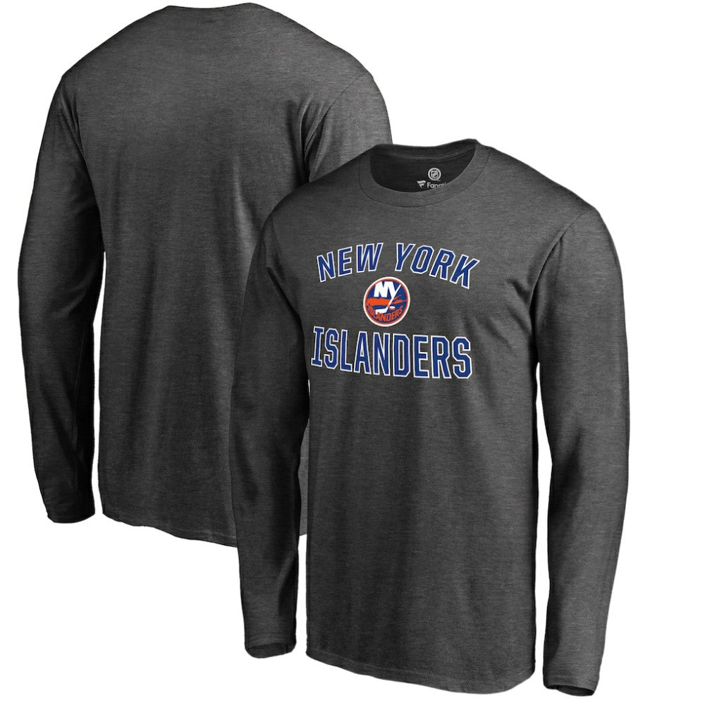 New York Islanders Victory Arch Long Sleeve T-Shirt - Heathered Gray | US 2829762