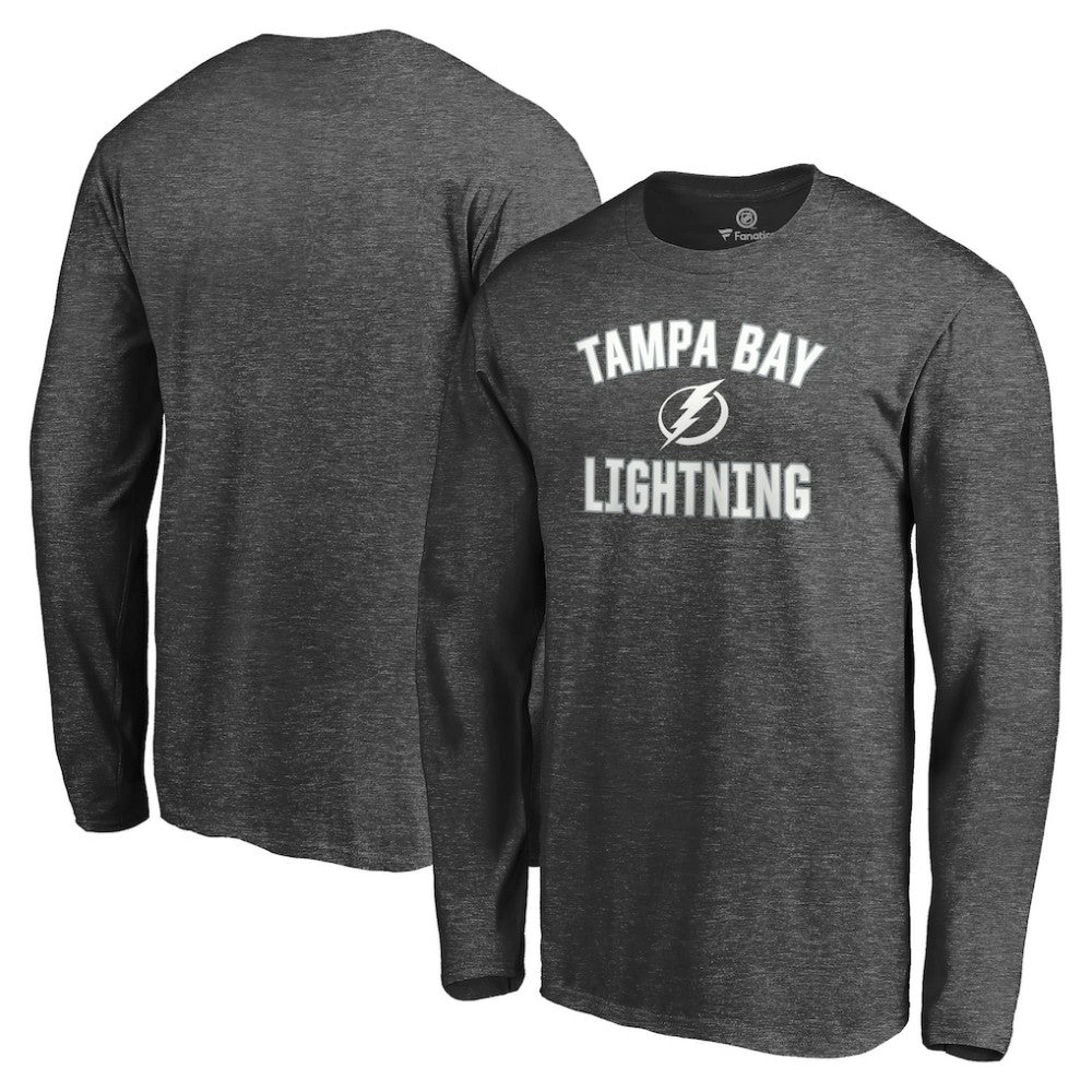 Tampa Bay Lightning Victory Arch Long Sleeve T-Shirt - Heathered Gray | US 2829768