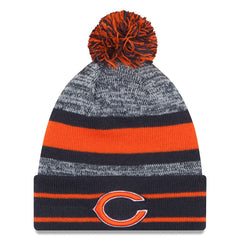 Chicago Bears New Era Team Logo Cuffed Knit Hat with Pom - Navy Hats