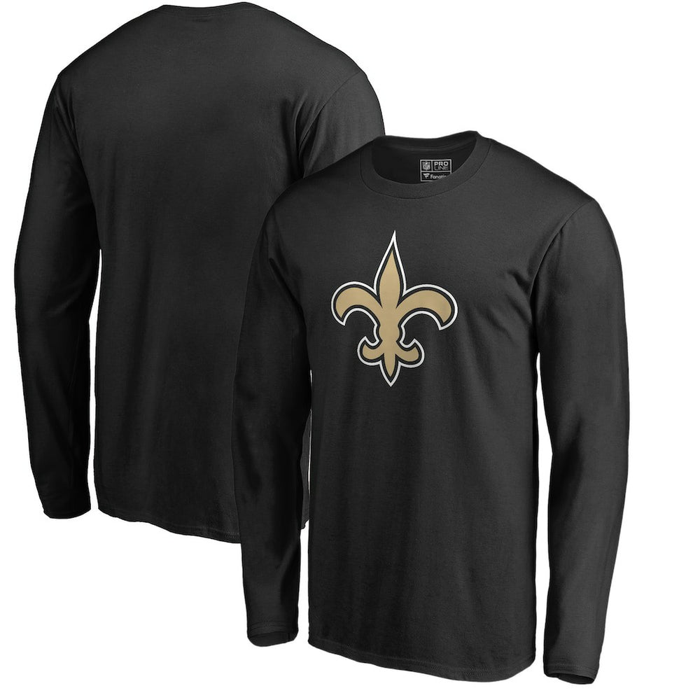 New Orleans Saints Primary Logo Long-Sleeve T-Shirt - Black T-shirts