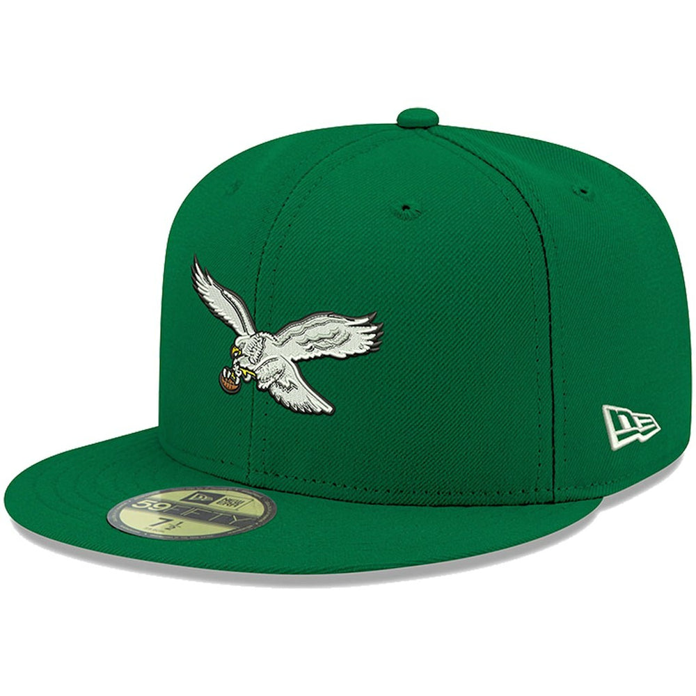 Philadelphia Eagles New Era Omaha Throwback 59FIFTY Fitted Hat - Kelly Green Hats