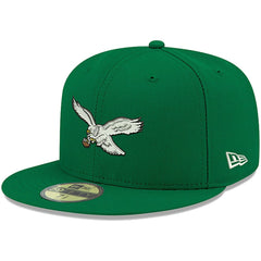 Philadelphia Eagles New Era Omaha Throwback 59FIFTY Fitted Hat - Kelly Green Hats