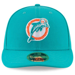 Miami Dolphins New Era Omaha Throwback Low Profile 59FIFTY Fitted Hat - Aqua Hats
