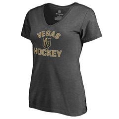Vegas Golden Knights Women's Overtime V-Neck T-Shirt - Heathered Gray | US 2857432