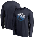 Minnesota Timberwolves Gradient Logo Long Sleeve T-Shirt Navy outlet