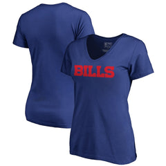 Buffalo Bills Women's Wordmark V-Neck T-Shirt - Royal T-shirts