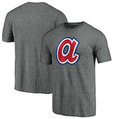 Atlanta Braves Cooperstown Collection Forbes Tri-Blend T-Shirt - Ash T-shirts