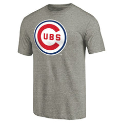 Chicago Cubs Cooperstown Collection Forbes Tri-Blend T-Shirt - Ash T-shirts