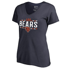 Chicago Bears Women's Arriba V-Neck T-Shirt - Navy T-shirts