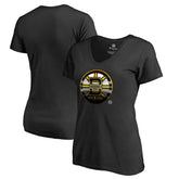 Boston Bruins Women's Midnight Mascot V-Neck T-Shirt - Black | US 2874590