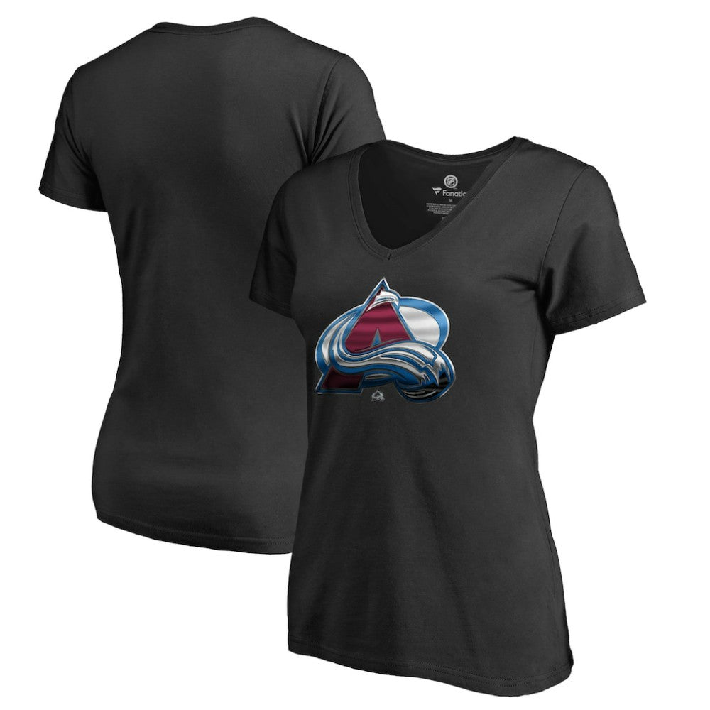 Colorado Avalanche Women's Midnight Mascot V-Neck T-Shirt - Black | US 2874595