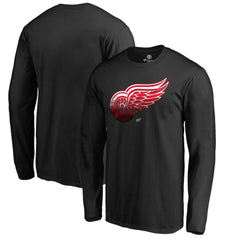 Detroit Red Wings Midnight Mascot Long Sleeve T-Shirt - Black | US 2874743