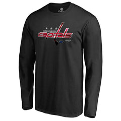 Washington Capitals Midnight Mascot Long Sleeve T-Shirt - Black | US 2874762
