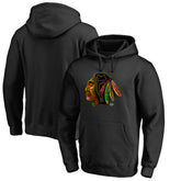 Chicago Blackhawks Midnight Mascot Pullover Hoodie - Black | US 2874770