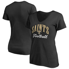 New Orleans Saints Women's Victory Script V-Neck T-Shirt