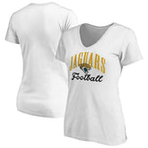 Jacksonville Jaguars Women's Victory Script V-Neck T-Shirt -White