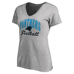Carolina Panthers Women's Victory Script V-Neck T-Shirt - Heather Gray T-shirts