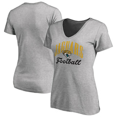 Jacksonville Jaguars Women's Victory Script V-Neck T-Shirt - Heathered Gray T-shirts